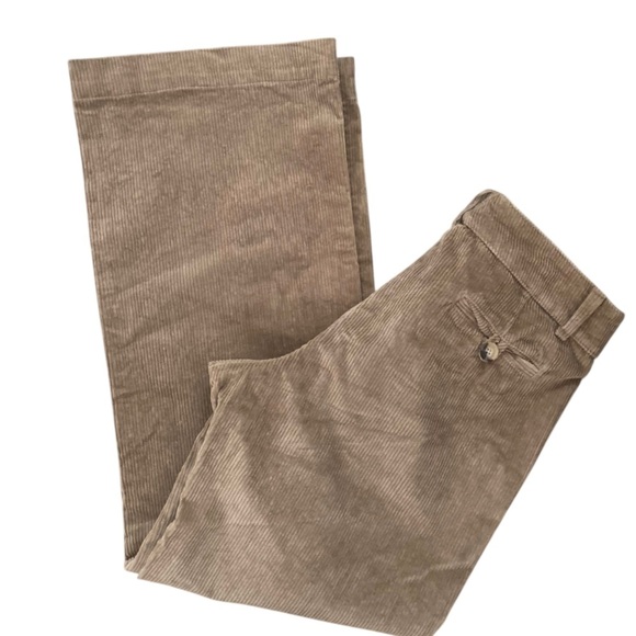 Red Valentino Wide Leg Corduroy Trouser Pants Crop Fall Y2k - Picture 3 of 7